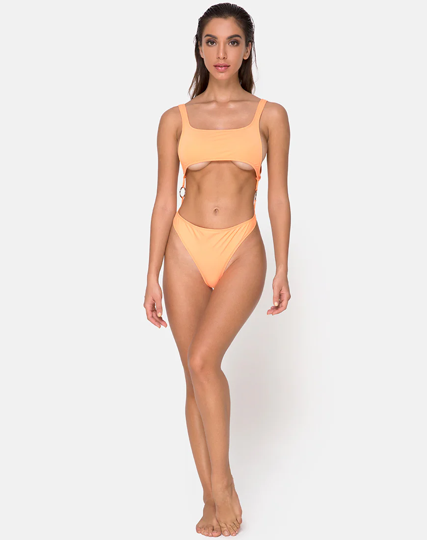 Xanthe Swimsuit in Highlighter Orange - Image 3