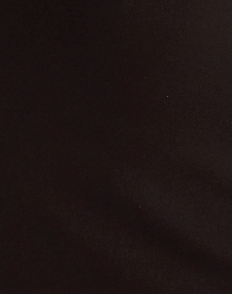 Xeenia One Shoulder Mini Dress in Chocolate Brown - Image 6