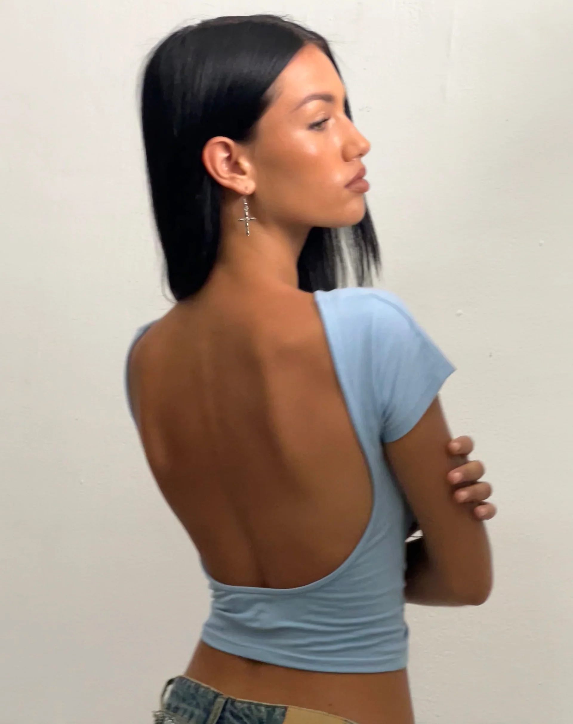 Xiwang Crop Top in Nantucket Blue - Image 7
