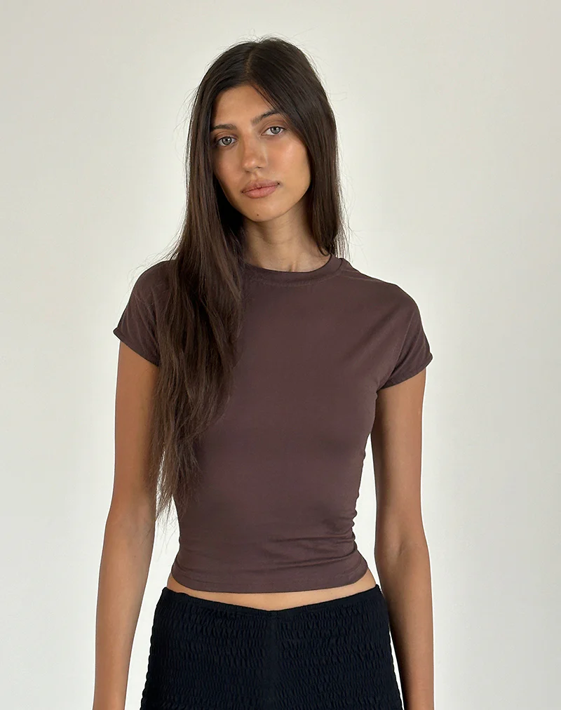 Xiwon Bow Back Top in Deep Mahogany - Image 2