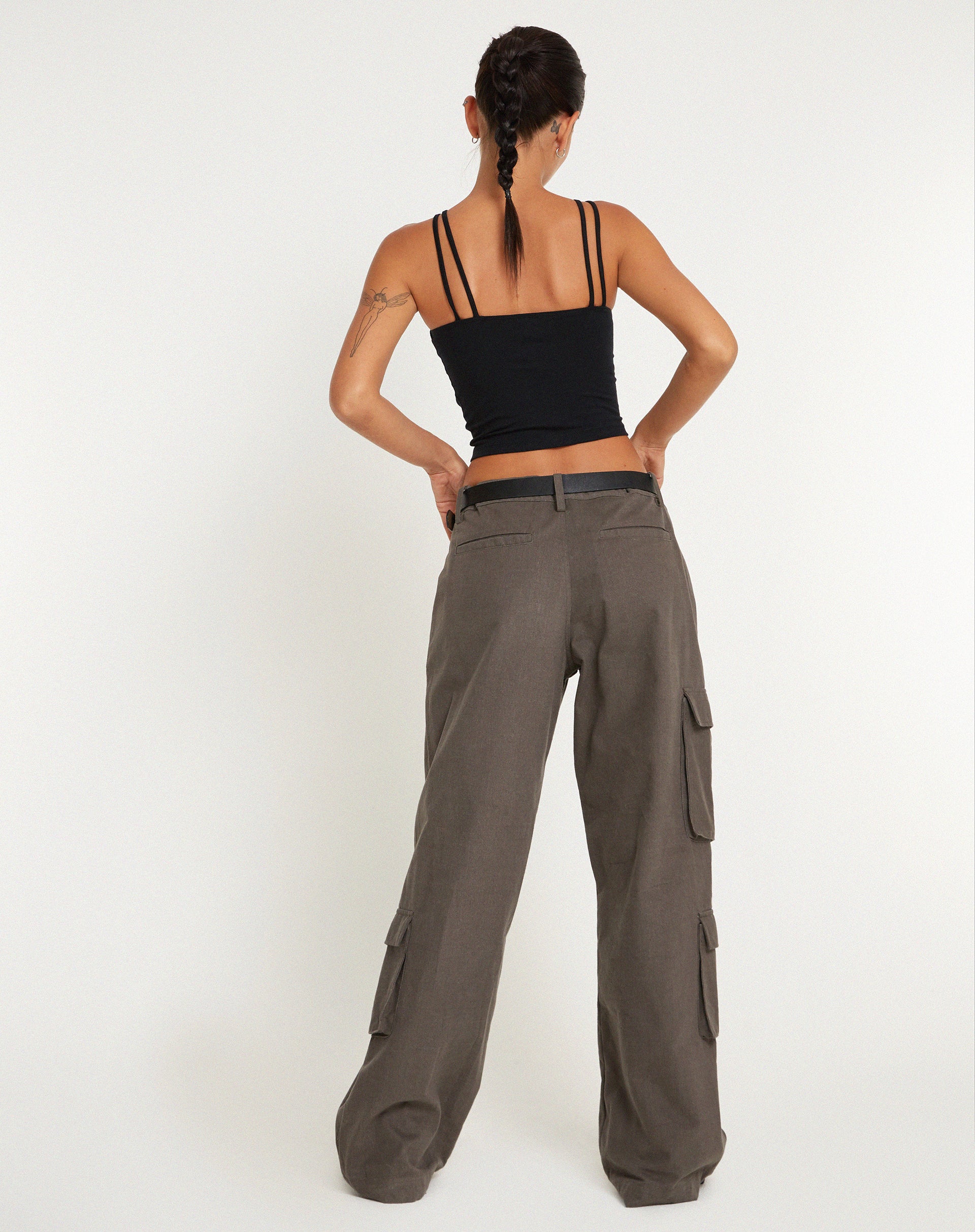 Xylia Crop Top in Lycra Black - Image 4