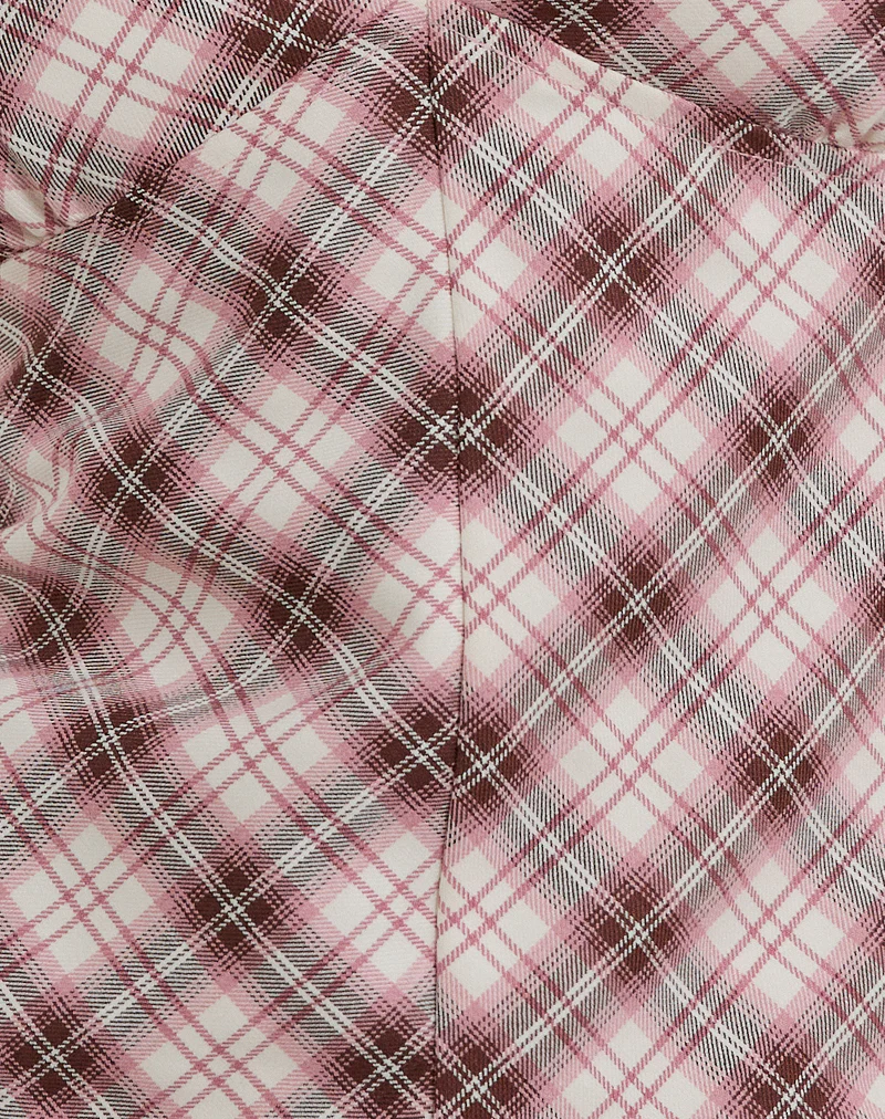 Yakti Halter Top in Pink Check - Image 6