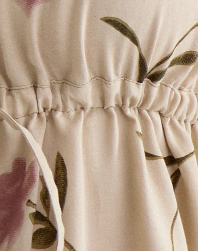 Yalova Halter Top in Bloom Leafy Taupe - Image 6