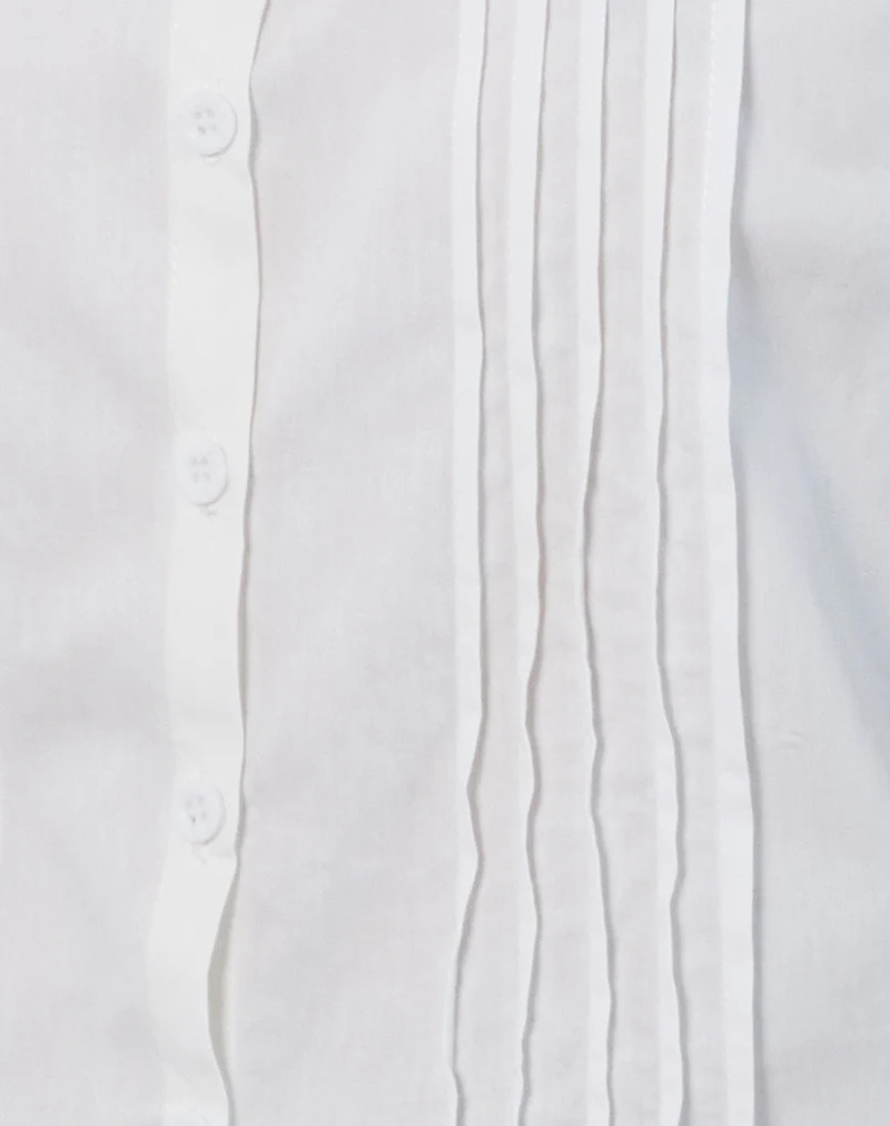 Yara Blouse in Poplin White - Image 6