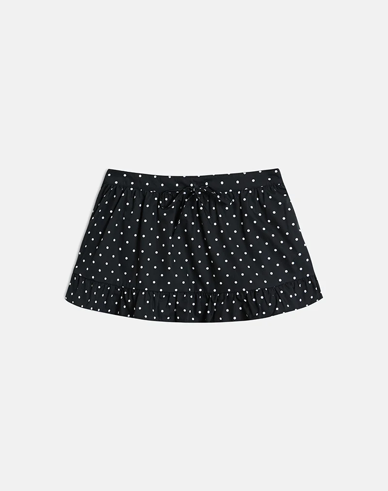 Yasumi Mini Skirt in Basic Polka Black - Image 3