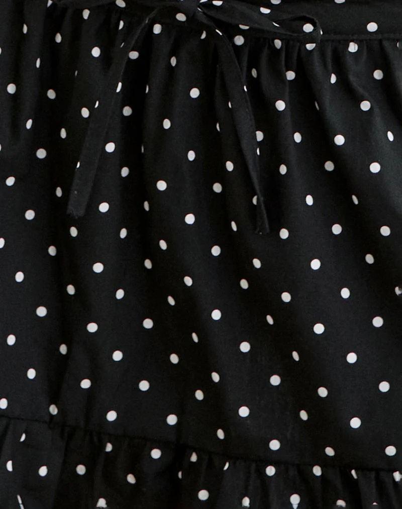 Yasumi Mini Skirt in Basic Polka Black - Image 7