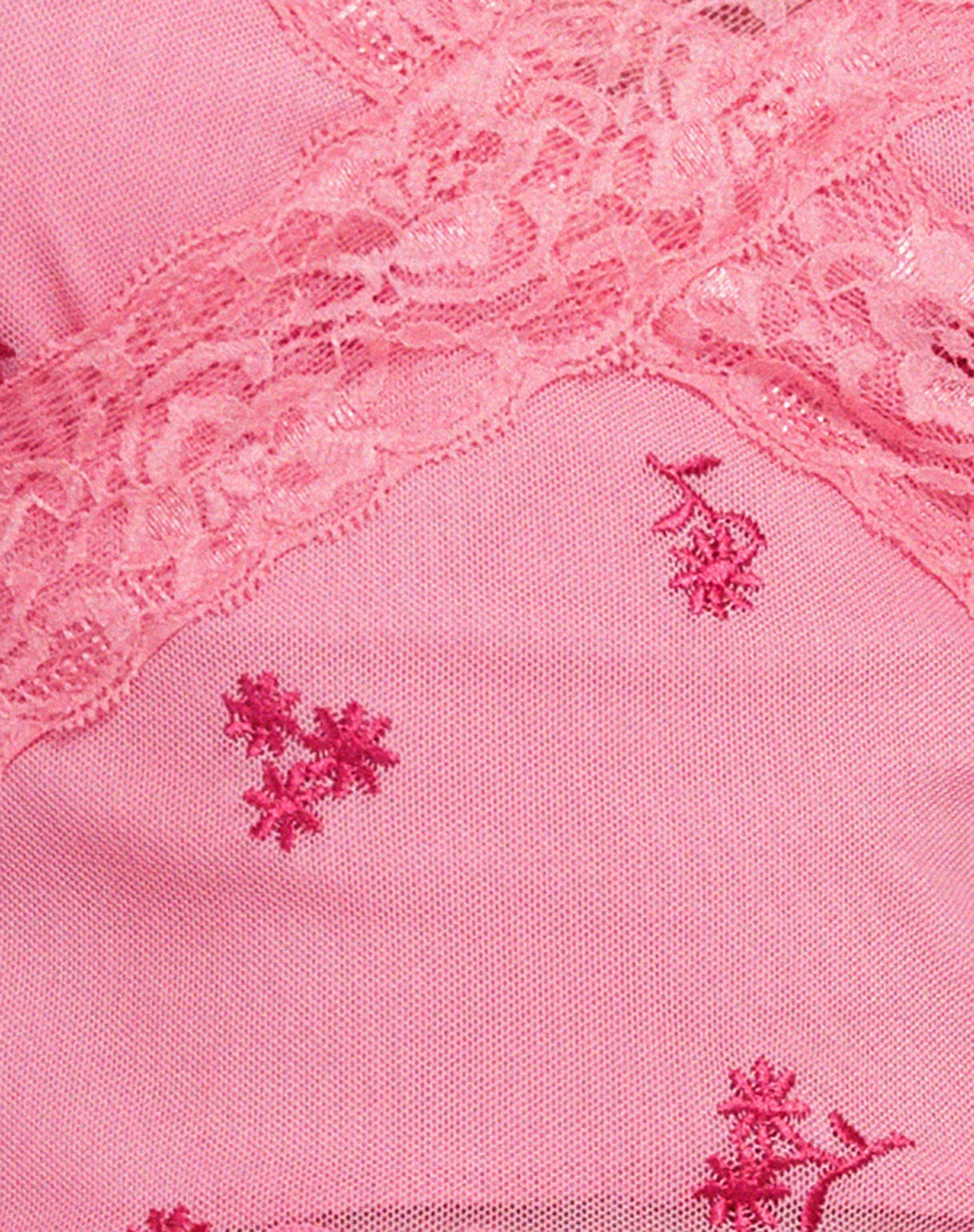 Yecaca Crop Top in Pink Ditsy Daisy Embro - Image 5