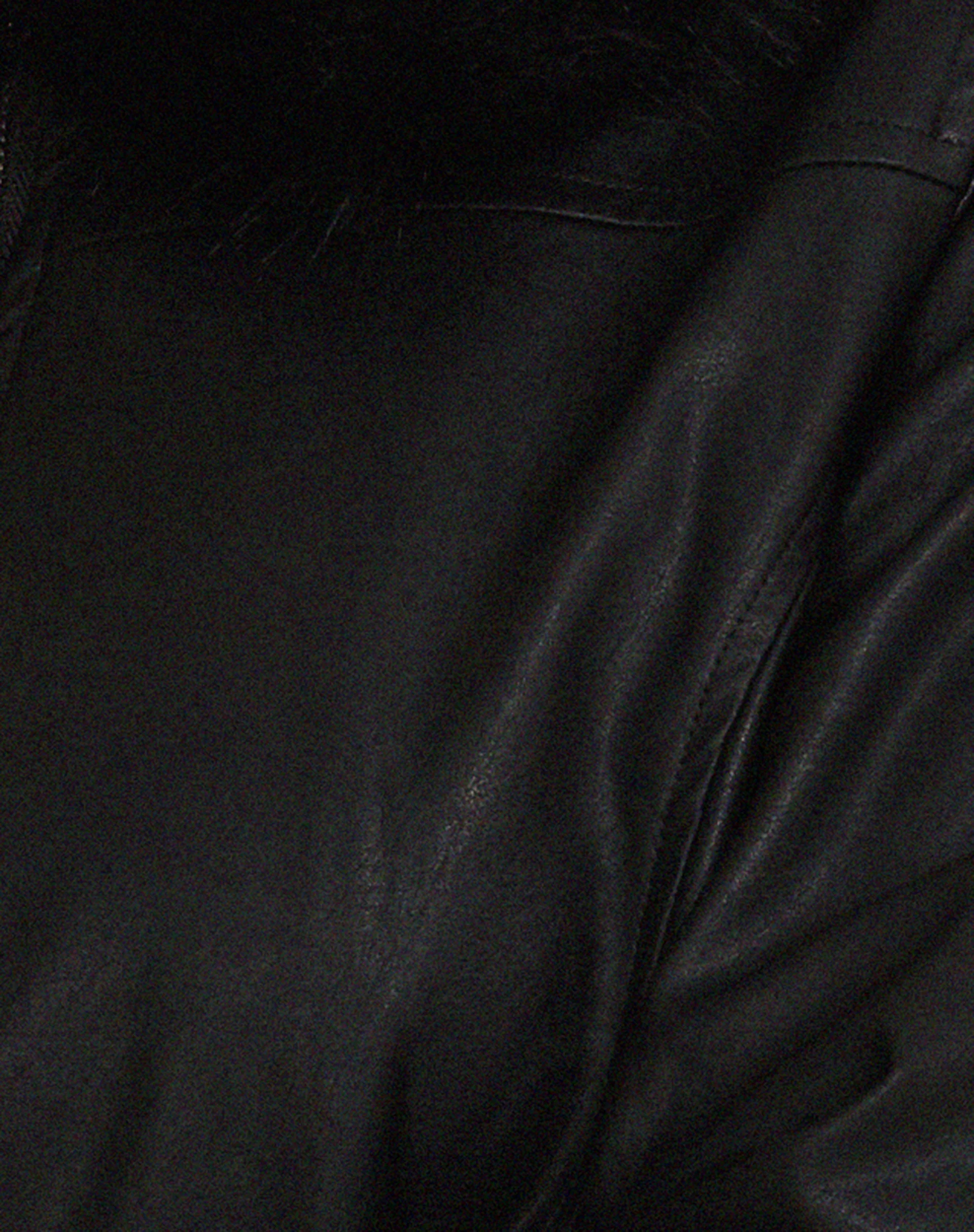 Yindo Zip Up Jacket in PU Black - Image 6