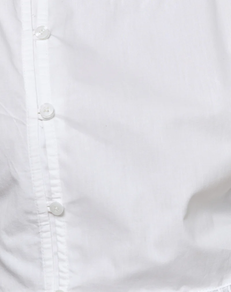 Yoko Wrap Blouse in Poplin White - Image 6