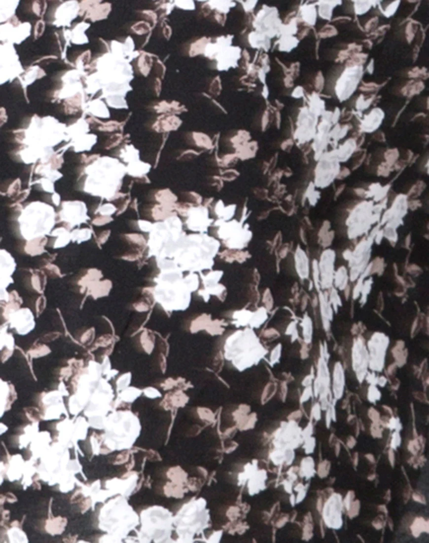 Youki Midi Dress in Dark Wild Flower - Image 8