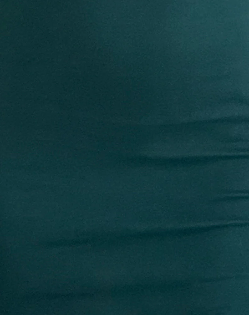 Yrion Turtle Neck Bodycon Mini Dress in Forest Green - Image 6