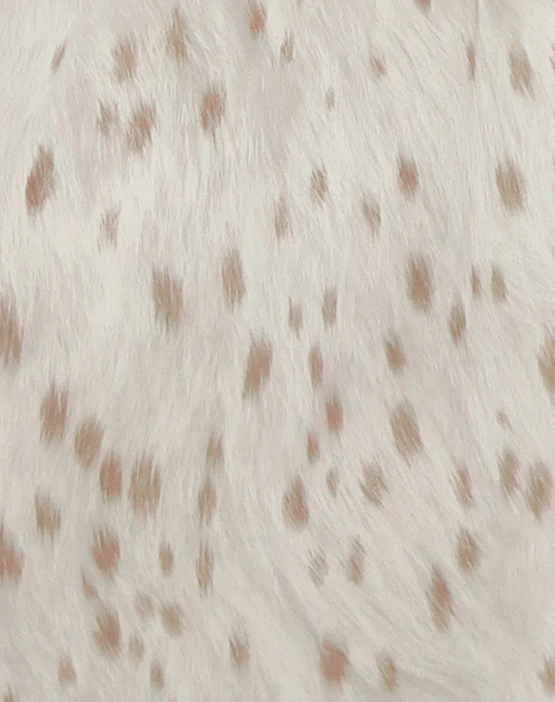 Yukio Bandeau Mini Dress in Ivory Bambi Print - Image 6