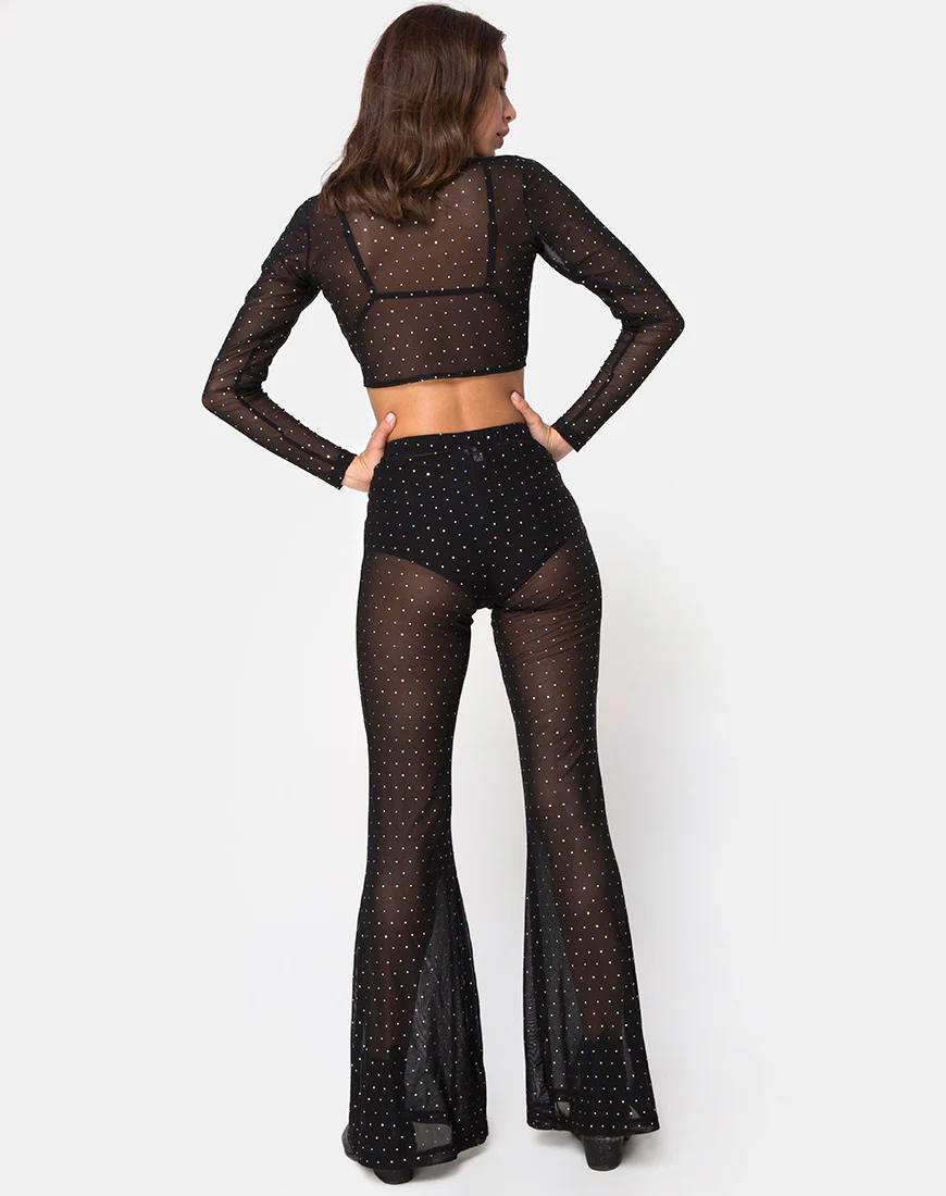 Yun Top in Net Crystal Black  X Princess Polly - Image 4