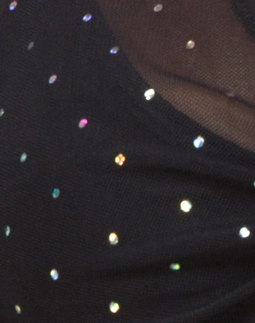 Yun Top in Net Crystal Black  X Princess Polly - Image 5