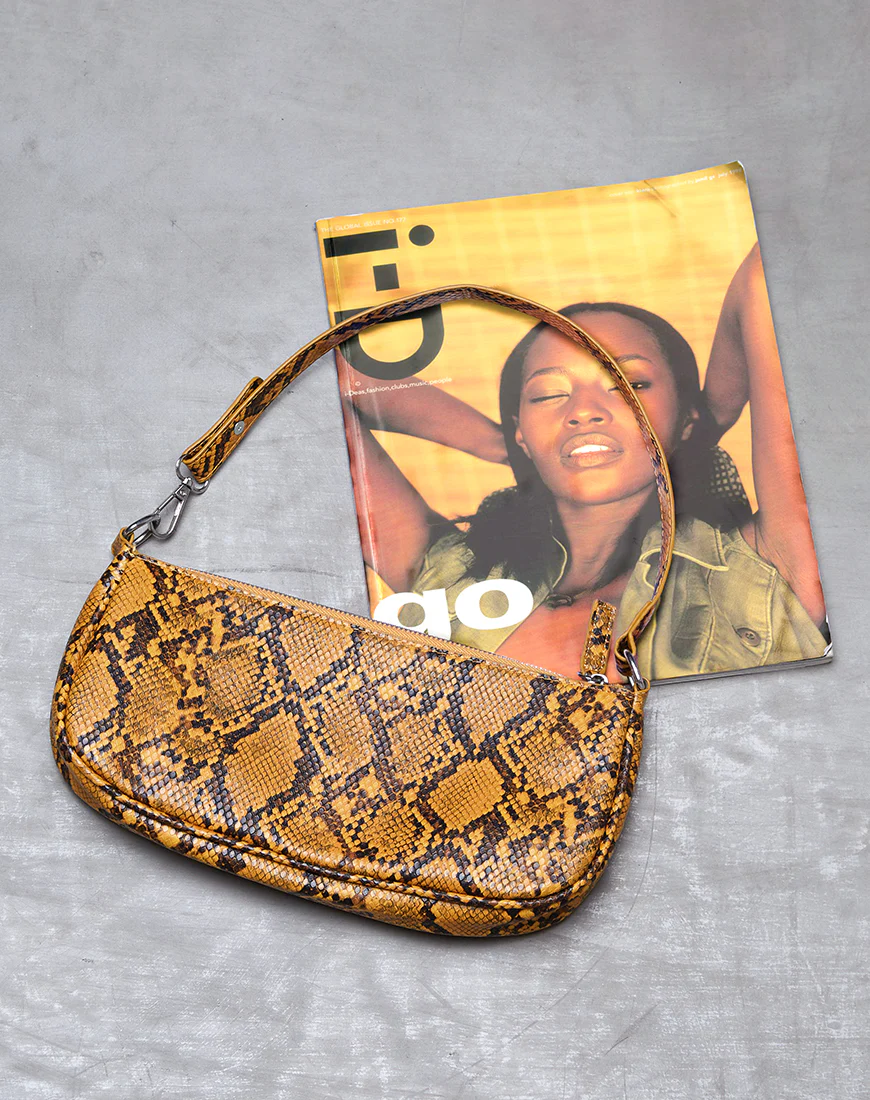 Yves Shoulder Bag in Brown and Black - Image 3