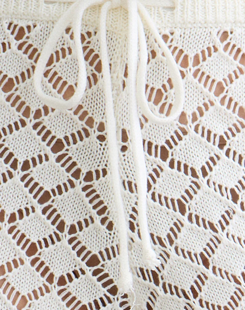 Zahli Trouser in Knit White - Image 7