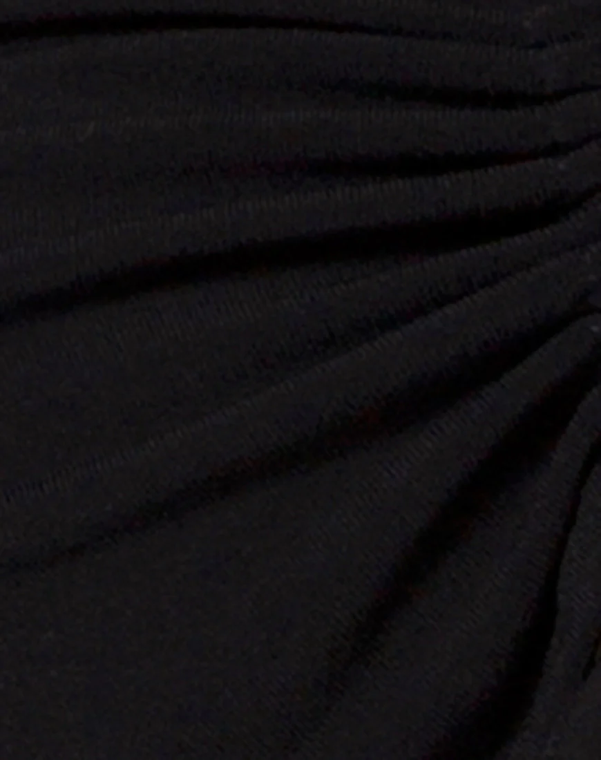 Zalea Off The Shoulder Crop in Black - Image 5