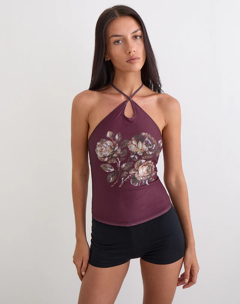 Zalika Top in Crystal Rose Burgundy - Image 3
