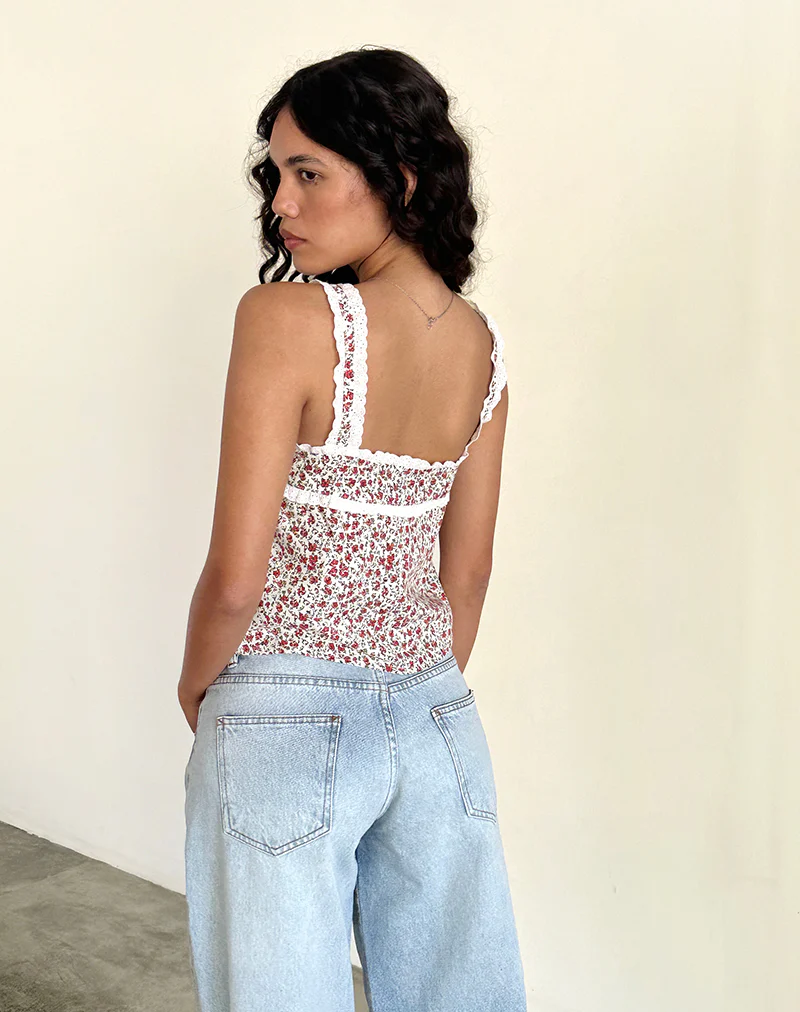 Zarinata Cami Top in Pretty Ditsy - Image 3