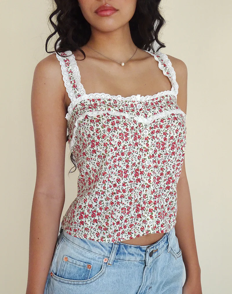 Zarinata Cami Top in Pretty Ditsy - Image 5
