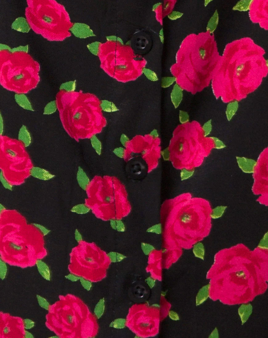 Zavacca Dress in Red Bloom - Image 5