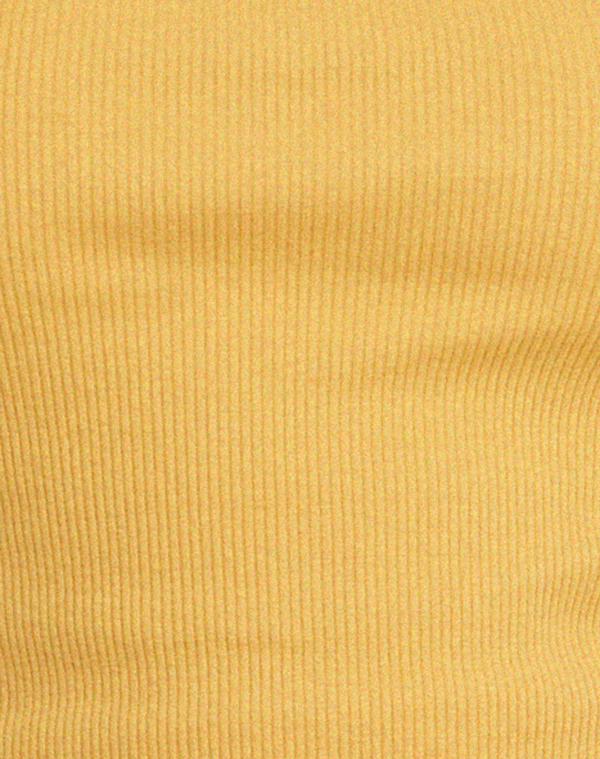 Zehra Long Sleeve Top in Rib Yolk Yellow - Image 5