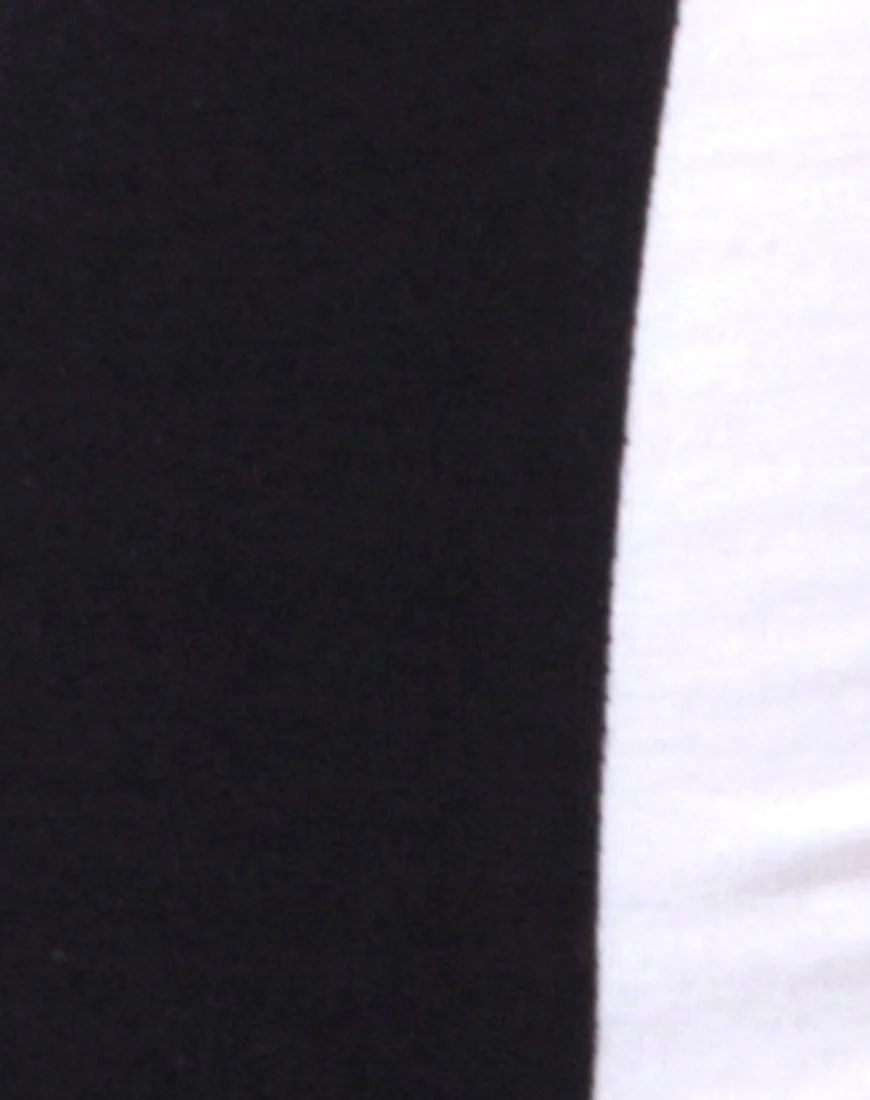 Zena Bodycon Dress in Black with White Stripe - Image 5