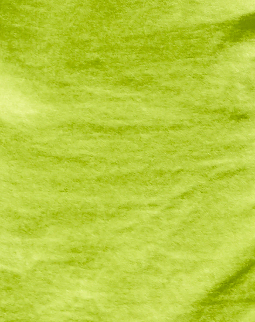 Zenaya Slip Dress in Satin Lime Green - Image 6
