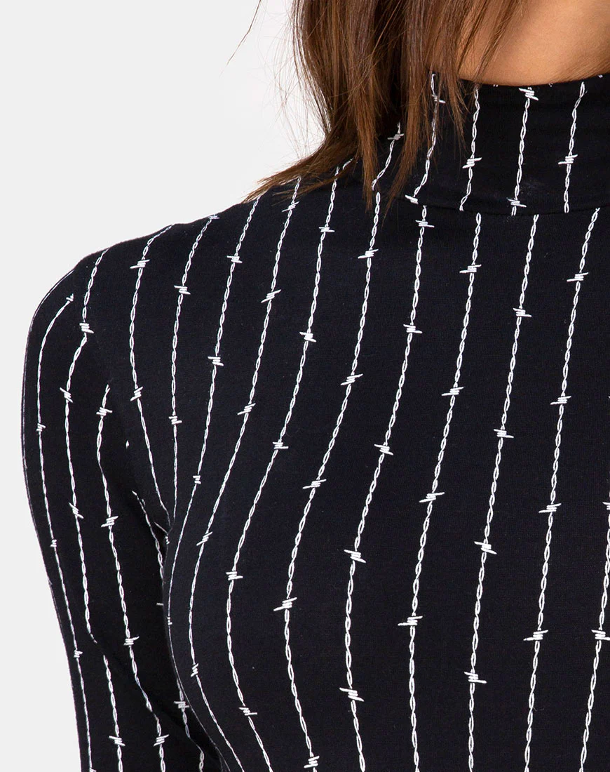 Zepani Bodice in Barbed Wire Black - Image 5