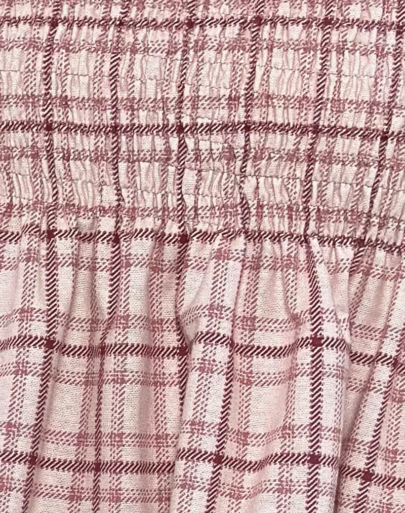 Zerah Top in Basic Tartan Pink - Image 6