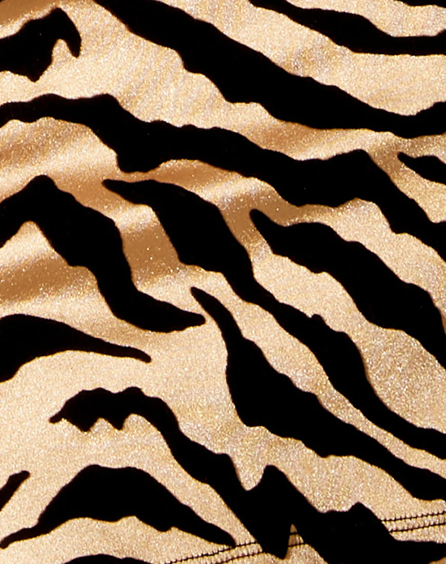 Zigi Mini Skirt in Tiger Gold - Image 7
