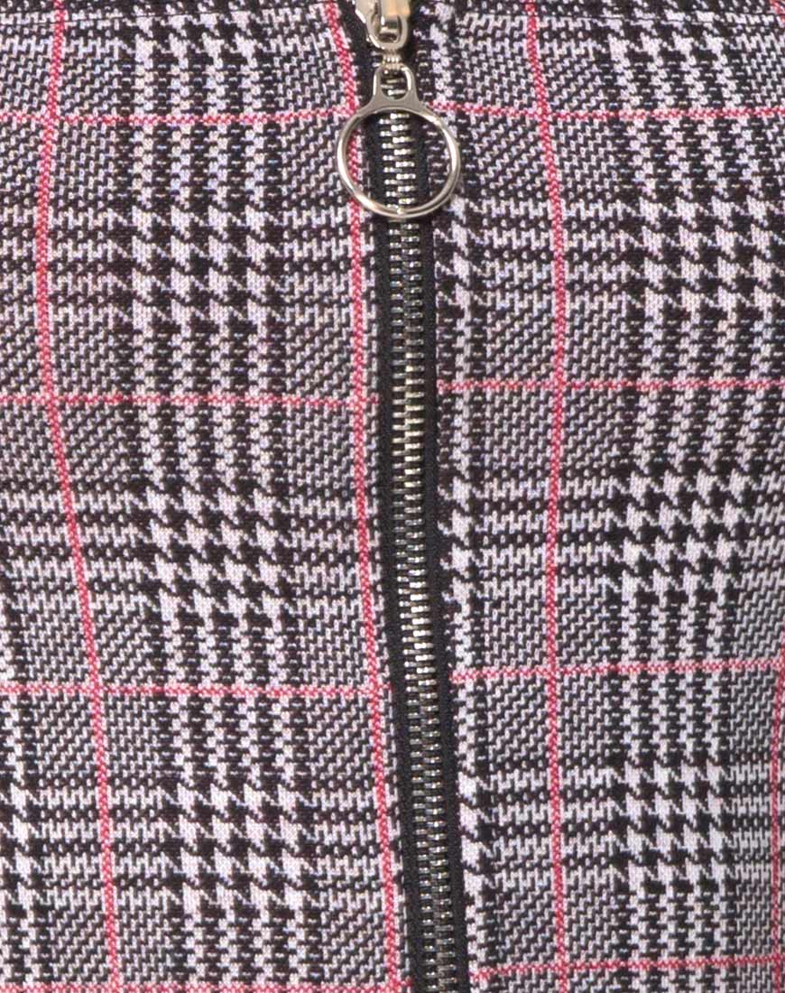 Zileah Shift Dress in Charles Check Blush - Image 6