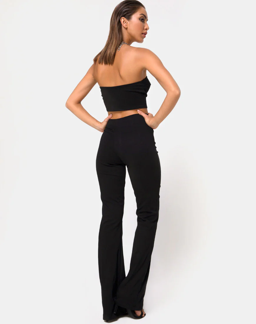 Zipshi Crop Top in Black - Image 4