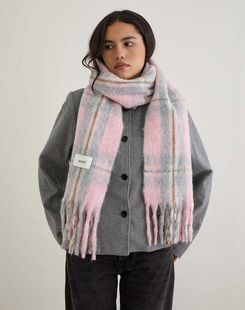 Ziya Collared Button Up Jacket in Wool Grey - Image 3