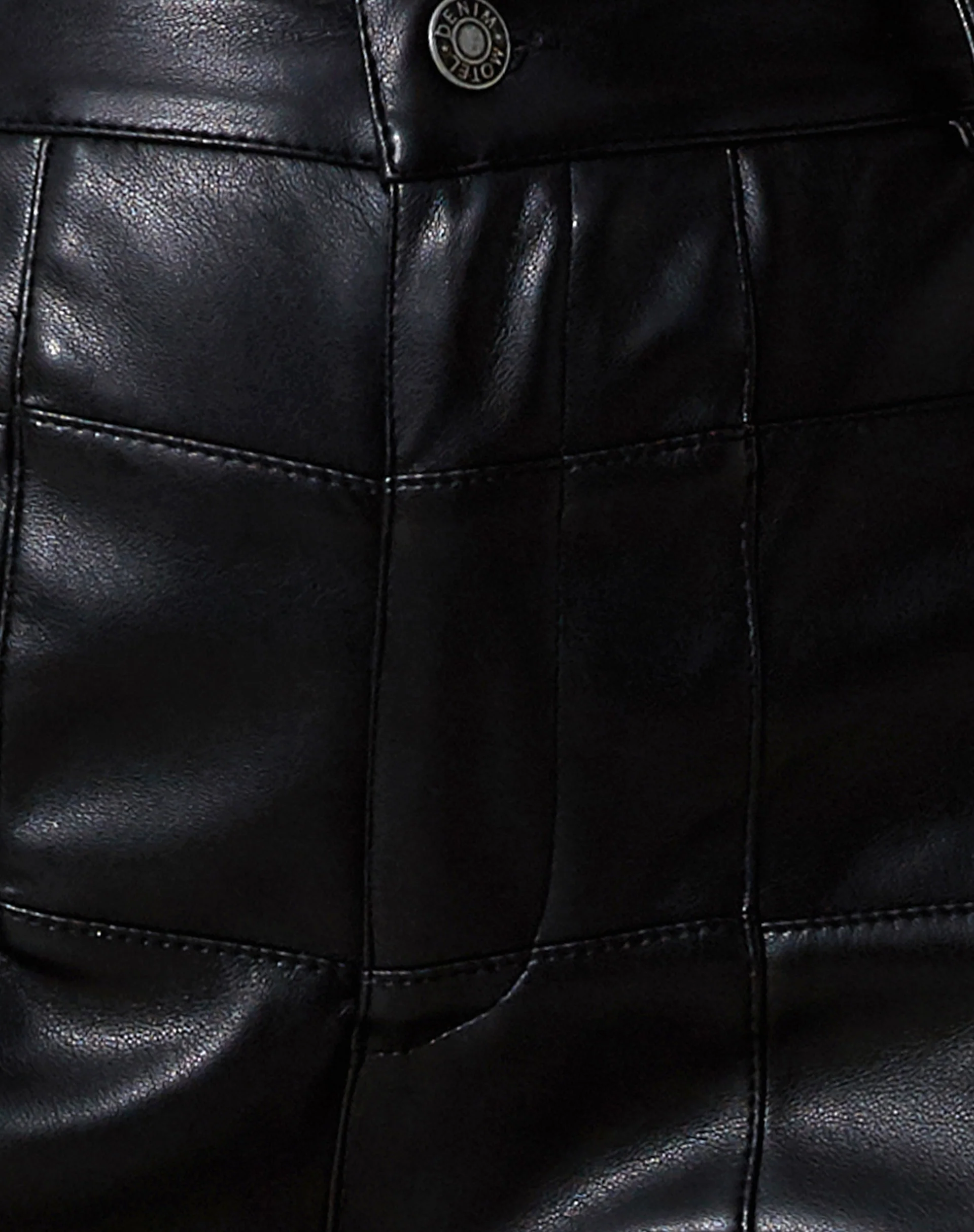 Zolo Trouser in PU Patchwork Black - Image 7