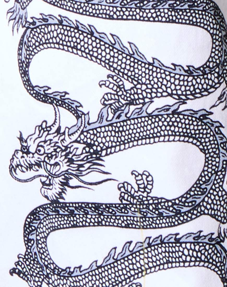 Zoven Trousers in Dragon Rope White - Image 7