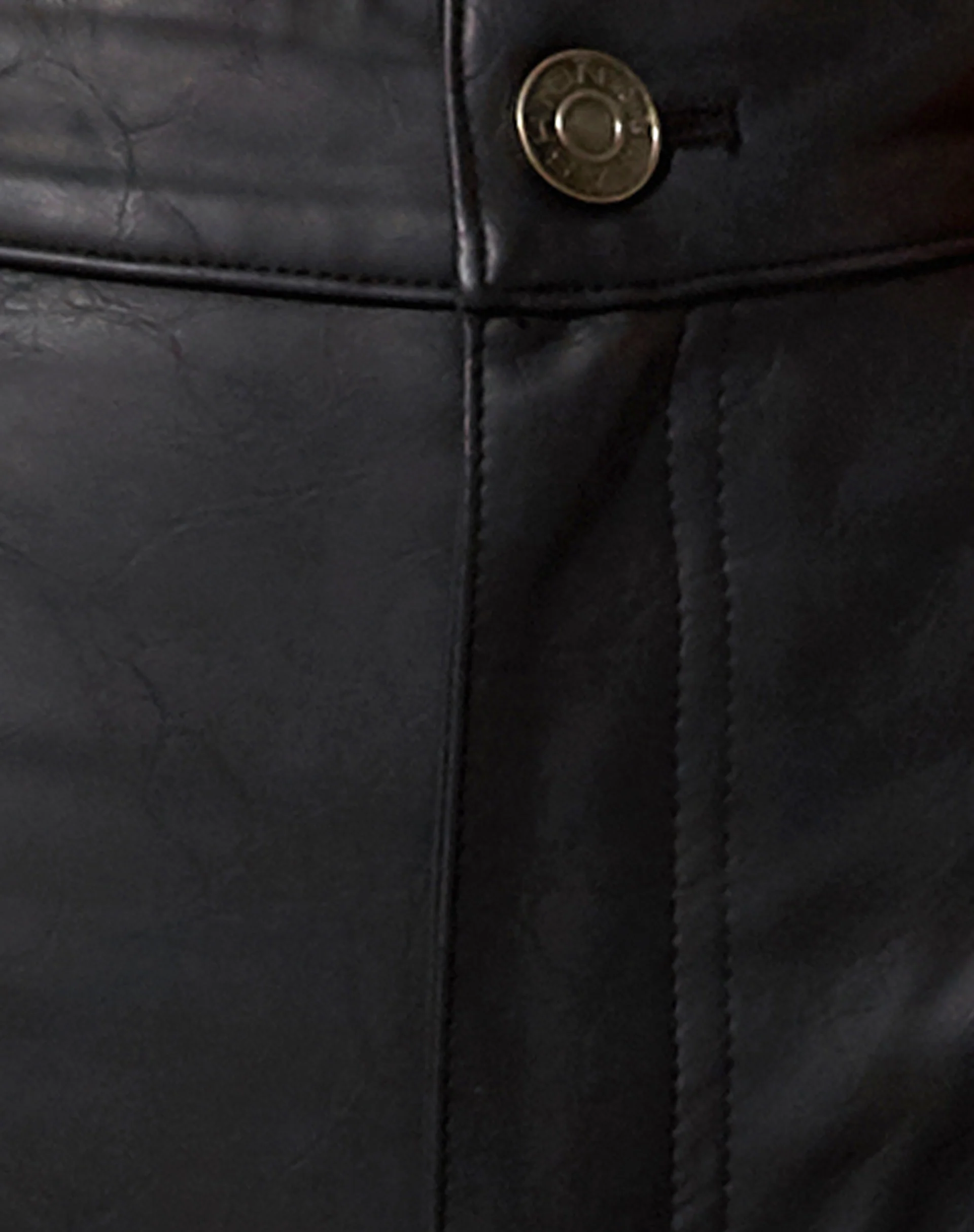 Zoven Trouser in PU Matte Black - Image 5
