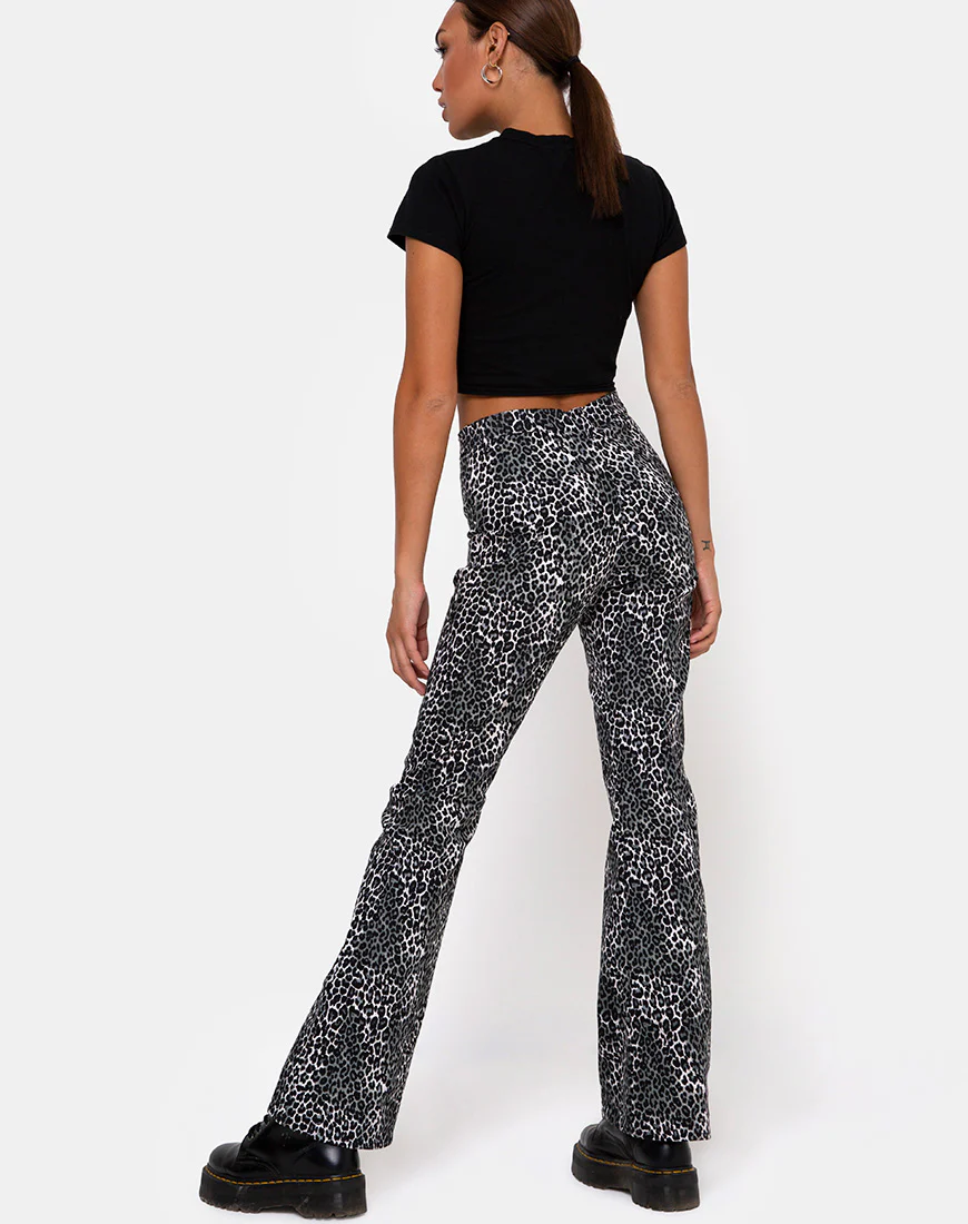 Zoven Trousers in Rar Leopard Grey - Image 6