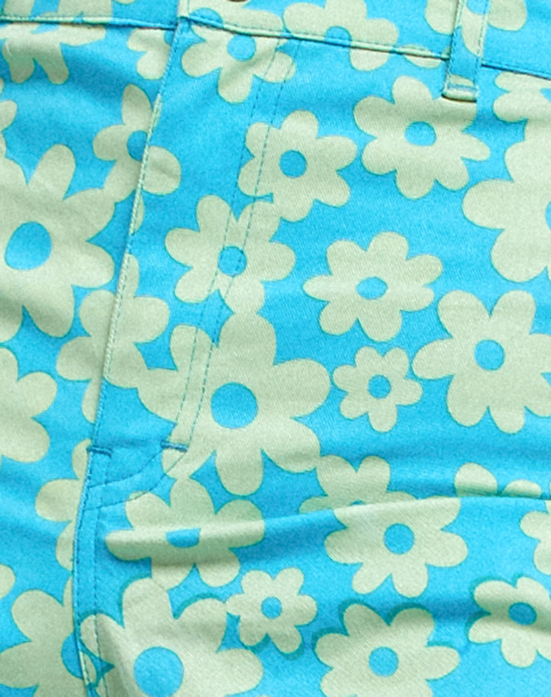 Zoven Flare Trouser in Retro Daisy Blue - Image 7