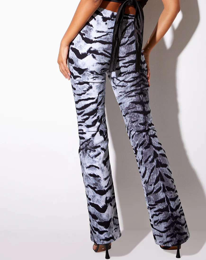 Zoven Trouser in Tiger Full Silver Placement - Image 3