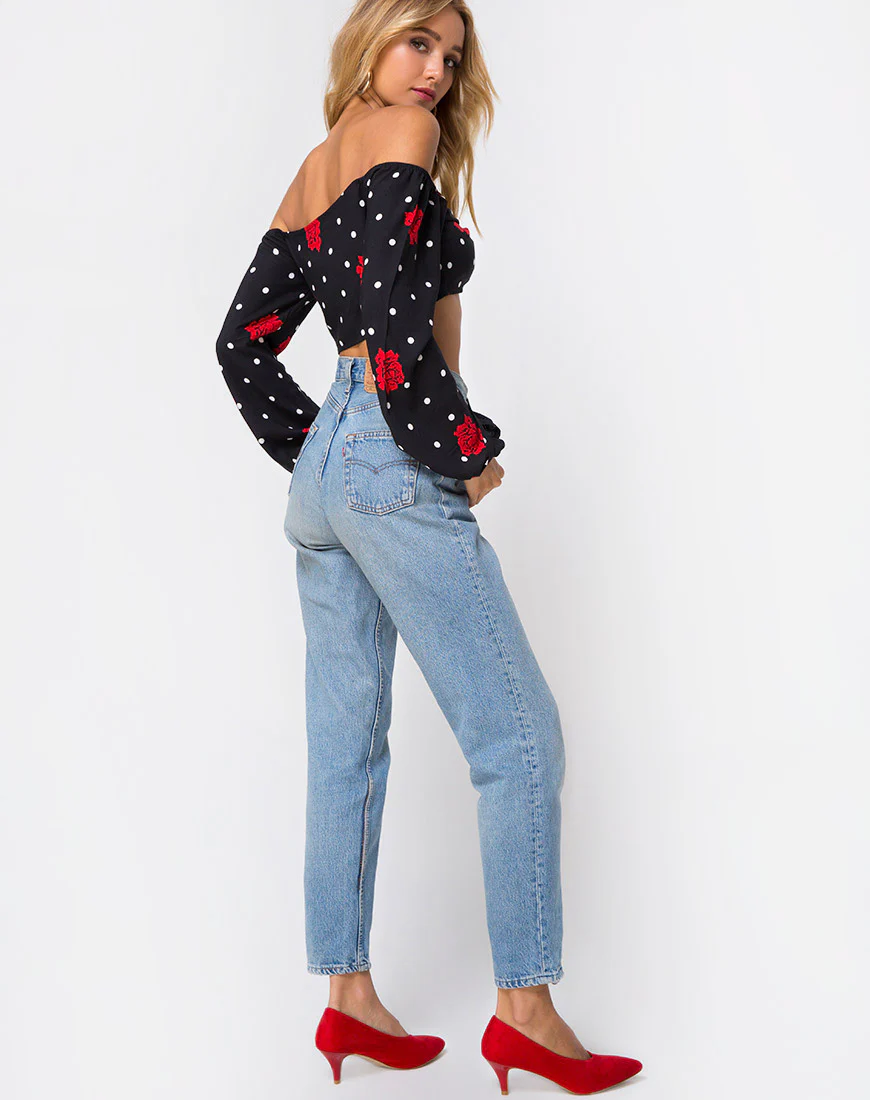 Zuma Crop Top in Cuban Rose - Image 5