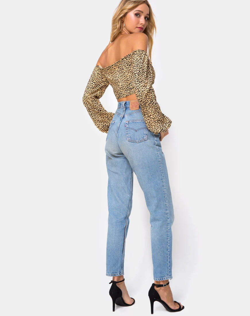 Zuma Crop Top in Rar Leopard - Image 4